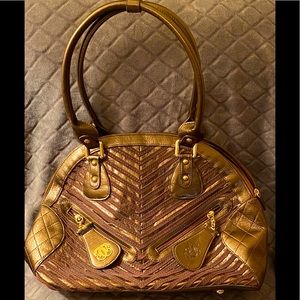 ORIGINAL BY SHARIF 1827 Metallic Bronze  Large Shoulder Bag
